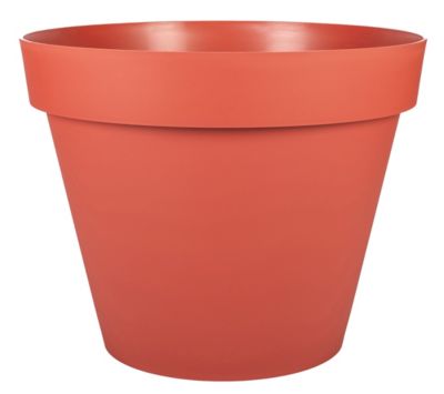 Pot de fleurs rond orange terre battue Ø 48 cm, 43 L Eda Toscane