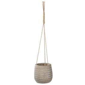 Pot de fleurs suspendu 20 cm taupe LIVADIA