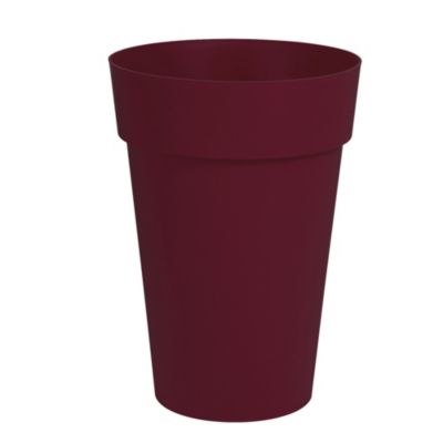 Pot de fleurs Toscane bourgogne ⌀46 cm x H.65 cm EDA Plastiques