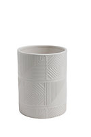 Pot de rangement Noam Ornami H. 12,5 cm céramique blanc