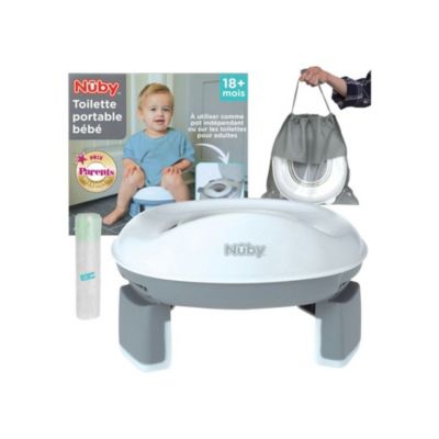 Pot de voyage NUBY 76512 portable gris et blanc 18+ mois compact