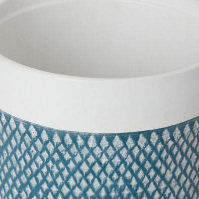 Pot en céramique GoodHome décoratif bleu Ø.19,2 x H.16,5 cm