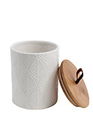 Pot en céramique Ornami blanc avec couvercle en bambou Douce 0,95 L