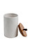 Pot en céramique Ornami blanc avec couvercle en bambou Douce 1,45 L