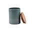Pot en céramique Ornami vert menthe avec couvercle en bambou Lucie 0,95 L