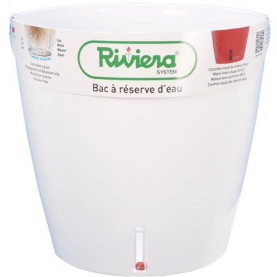 Pot en plastique rond avec réserve d'eau 30 cm Eva