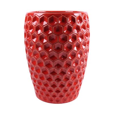 Pot grande taille d'extérieur VERSAILLES 38x54cm rouge, fait main en ...