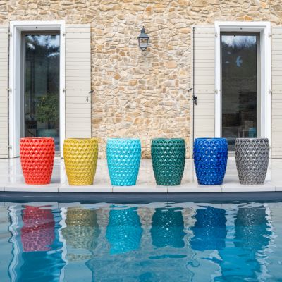 Pot grande taille d'extérieur VERSAILLES 38x54cm rouge, fait main en ...