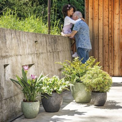 Pot Japandi en terre cuite émaillée artisanale diametre 30 CM Deroma
