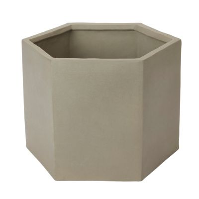 Pot Octogonal Béton ø24 cm Gris Moderne