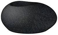 Pot ovale plastique Scheurich Flow stony noir 48 x 38 x h.23 cm