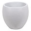 Pot ovale polypropylène Eda Egg graphit blanc cérusé 50 x 50 x h.45 cm