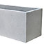 Pot rectangulaire argile Verve effet ciment gris clair 60 x 22 x h.22 cm