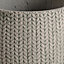 Pot rond argile Verve effet tricot beige Ø37 x h.33 cm