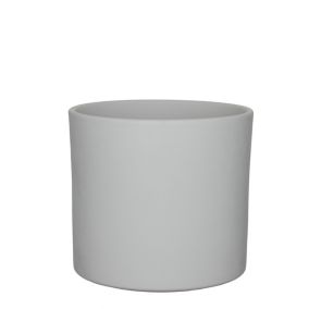 Pot rond céramique Era gris clair ø28 x h.26 cm