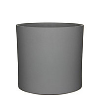 Pot rond céramique Era gris mat ø32,5 x h.31 cm