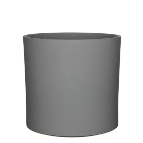 Pot rond céramique Era gris mat ø32,5 x h.31 cm