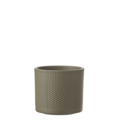 Pot rond céramique Era vert ø13,5 x h.12,5 cm