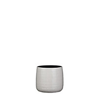Pot rond céramique Floyd blanc ø17 x h.15 cm