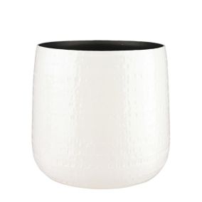 Pot rond céramique Floyd blanc ø32 x h.30 cm