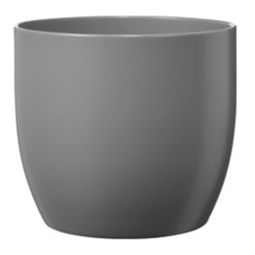 Pot rond céramique gris ø12 cm