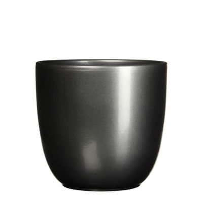 Pot rond céramique Tusca anthracite ø28 x h.25 cm