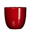 Pot rond céramique Tusca rouge ø31 x h.28,5 cm