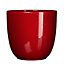 Pot rond céramique Tusca rouge ø35 x h.31,5 cm