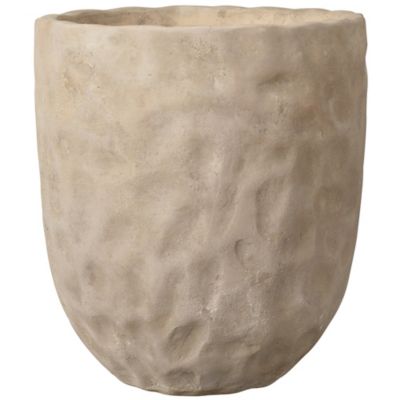 Pot rond cuvier en terre cuite beige ø45 x H.50cm Deroma Fossil