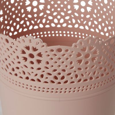 Pot rond - Plastique - Rose