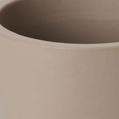 Pot rond émaillé bois flotté ø12 cm avec soucoupe