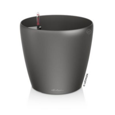 Pot rond Lechuza Premium LS anthracite métallisé Ø60 x h.55,5 cm