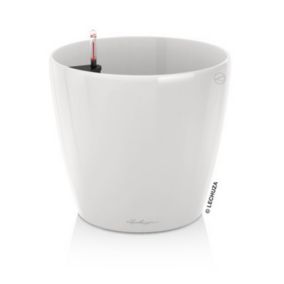 Pot rond Lechuza Premium LS blanc brillant Ø60 x h.55,5 cm