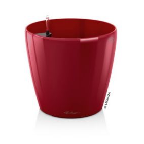 Pot rond Lechuza Premium LS rouge scarlet brillant Ø60 x h.55,5 cm