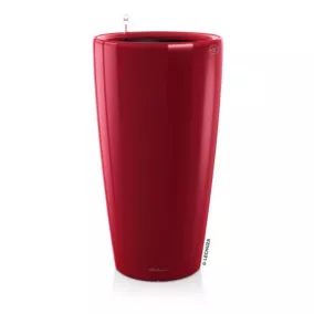 Pot rond Lechuza Premium rouge scarlet brillant Ø32 x h.56 cm