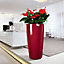 Pot rond Lechuza Premium rouge scarlet brillant Ø40 x h.75 cm