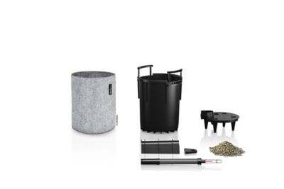 Pot rond Lechuza Trend Cover feutre gris clair Ø23 × h.26,5 cm