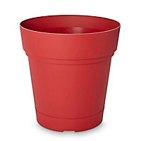 Pot rond plastique à réserve d'eau Blooma Nurgul rouge ø58 x h.58 cm