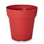 Pot rond plastique à réserve d'eau Blooma Nurgul rouge ø58 x h.58 cm