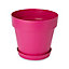 Pot rond plastique Blooma Nurgul rose ø30 x h. 27 cm
