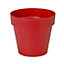 Pot rond plastique Blooma Nurgul rouge ø20 x h.18 cm