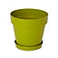 Pot rond plastique Blooma Nurgul vert ø20 x h. 18 cm