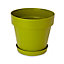 Pot rond plastique Blooma Nurgul vert ø30 x h. 27 cm