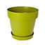 Pot rond plastique Blooma Nurgul vert ø40 x h. 36 cm