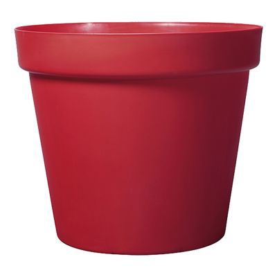 Pot rond plastique Deroma Grande rouge griotte Ø70 x h.58 cm