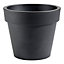 Pot rond plastique Euro3Plast Ikon noir perle ø120 x h.107 cm