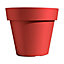 Pot rond plastique Euro3Plast Ikon rouge orient ø120 x h.107 cm