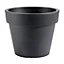 Pot rond plastique Euro3Plast Simple noir perle ø40 x h.35 cm