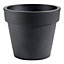 Pot rond plastique Euro3Plast Simple noir perle ø60 x h.52 cm