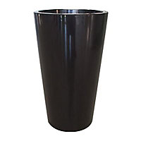 Pot rond plastique Euro3Plast Tuit noir Ø40 x h.75 cm